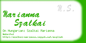 marianna szalkai business card